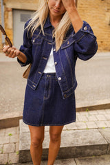 Dark Blue Denim Tara Skirt