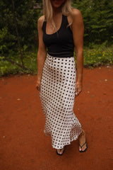 Ecru Jeanne Polka Dot Skirt